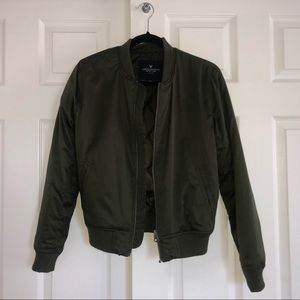 american eagle green bomber jacket